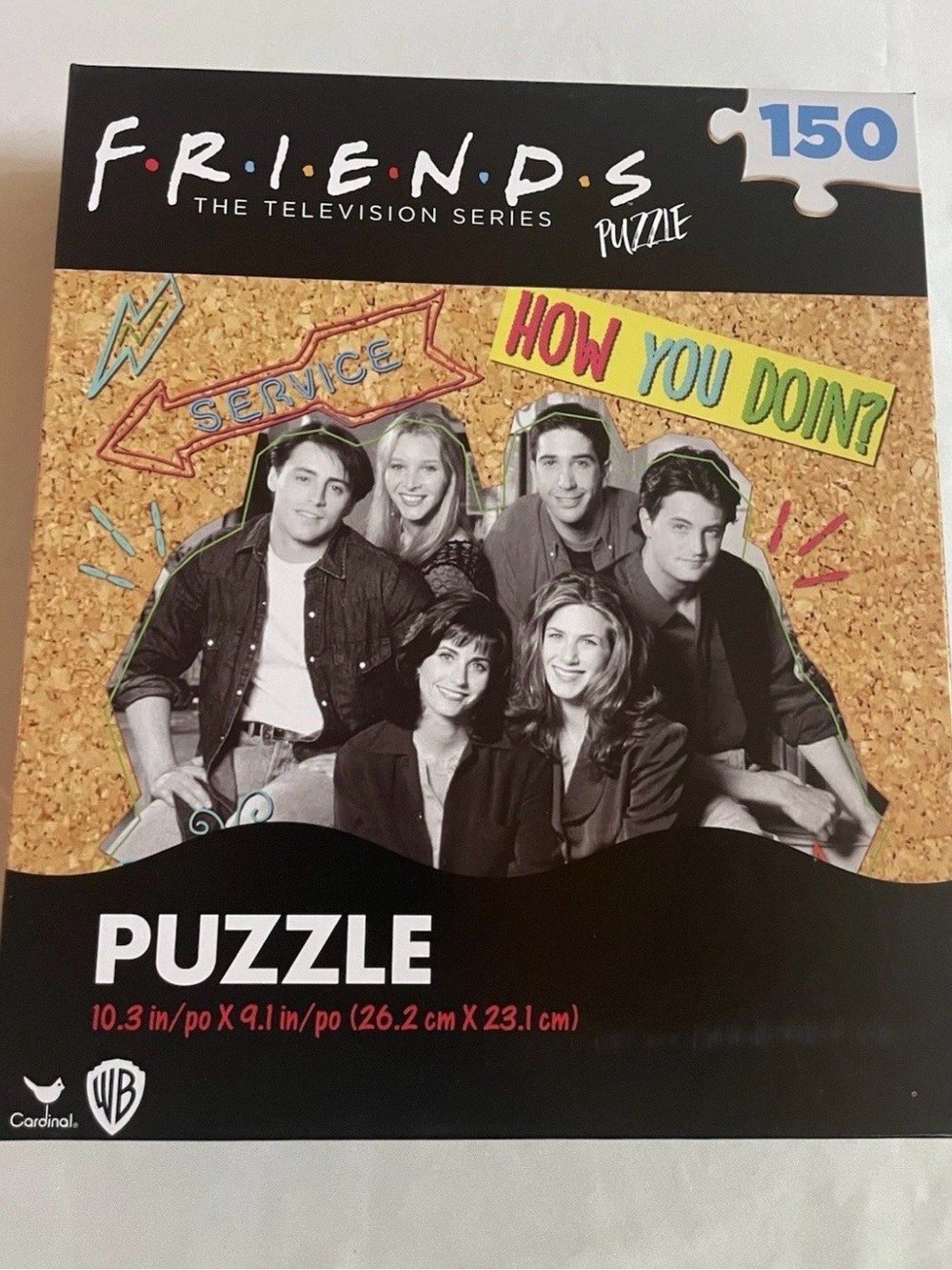 FRIENDS 150-Piece Puzzle with Black & Cork-Colored Collage